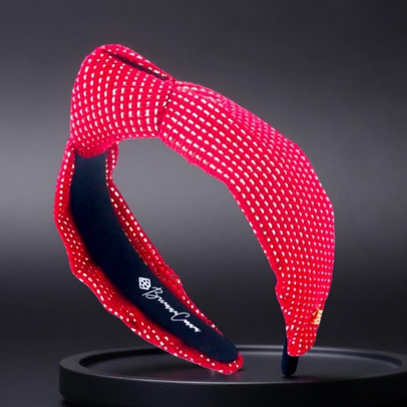 Brianna Cannon Red and Gold Headband Tweed Adult New - Picture 3 of 12